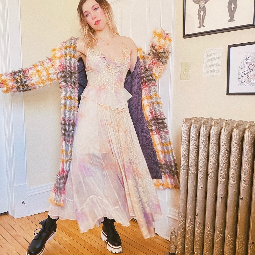 NWT Free People Cardi Plaid Faux Fur Coat / Plaid - Picture 8 of 13